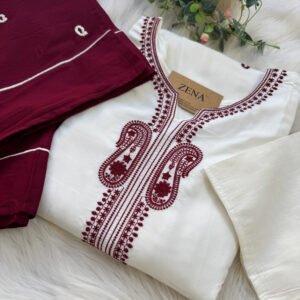 PREMIUM MUL COTTON EMBROIDERED KURTI SET